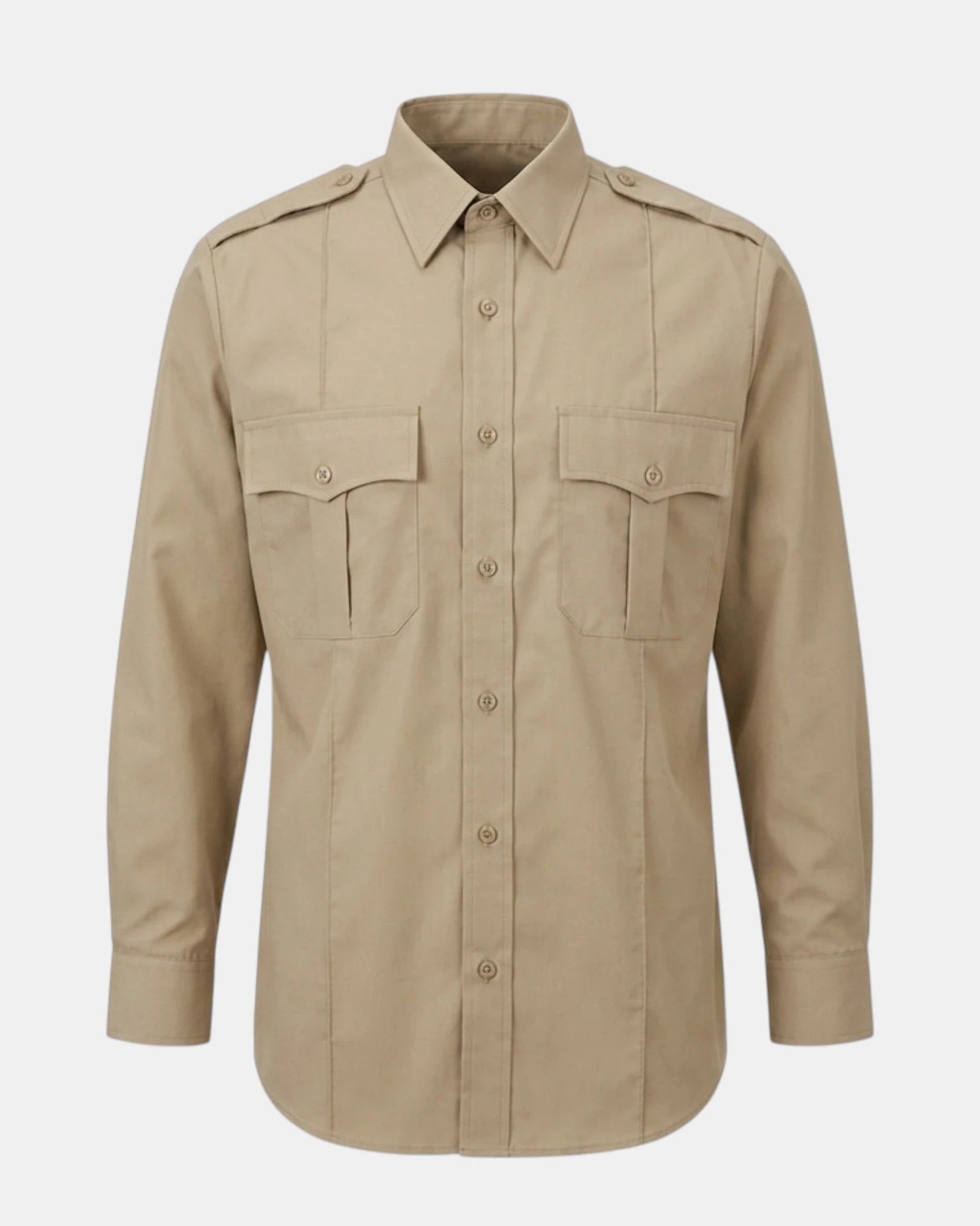 OPUS MS509R Military Long Sleeve Shirt in the colour Tan.