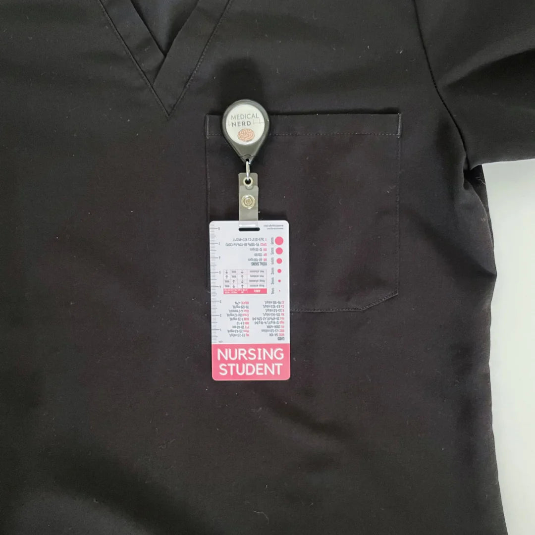 TMU - Nursing Student Designation Badge with Reference Information Designation Badge NurseIQ Pink