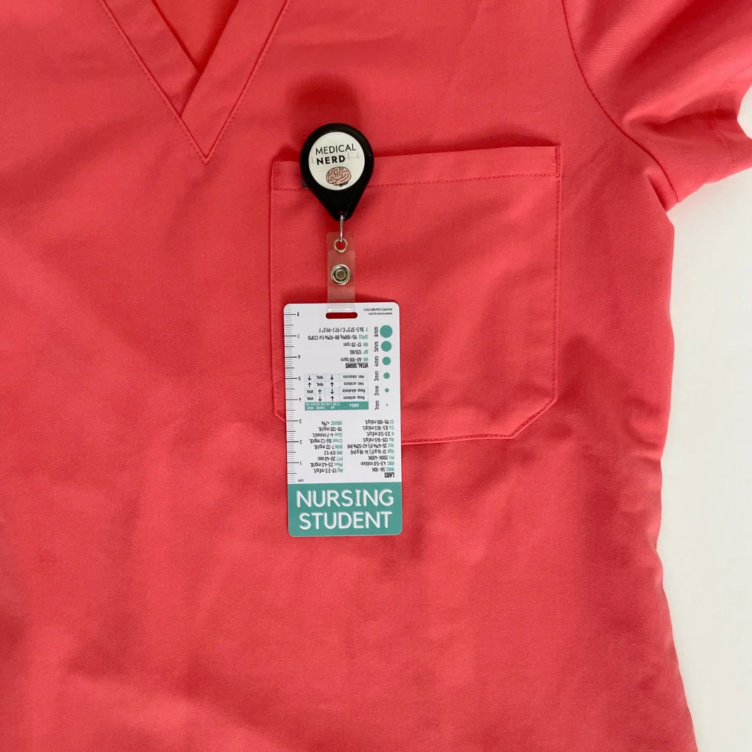 Nursing Student Designation Badge with Reference Information