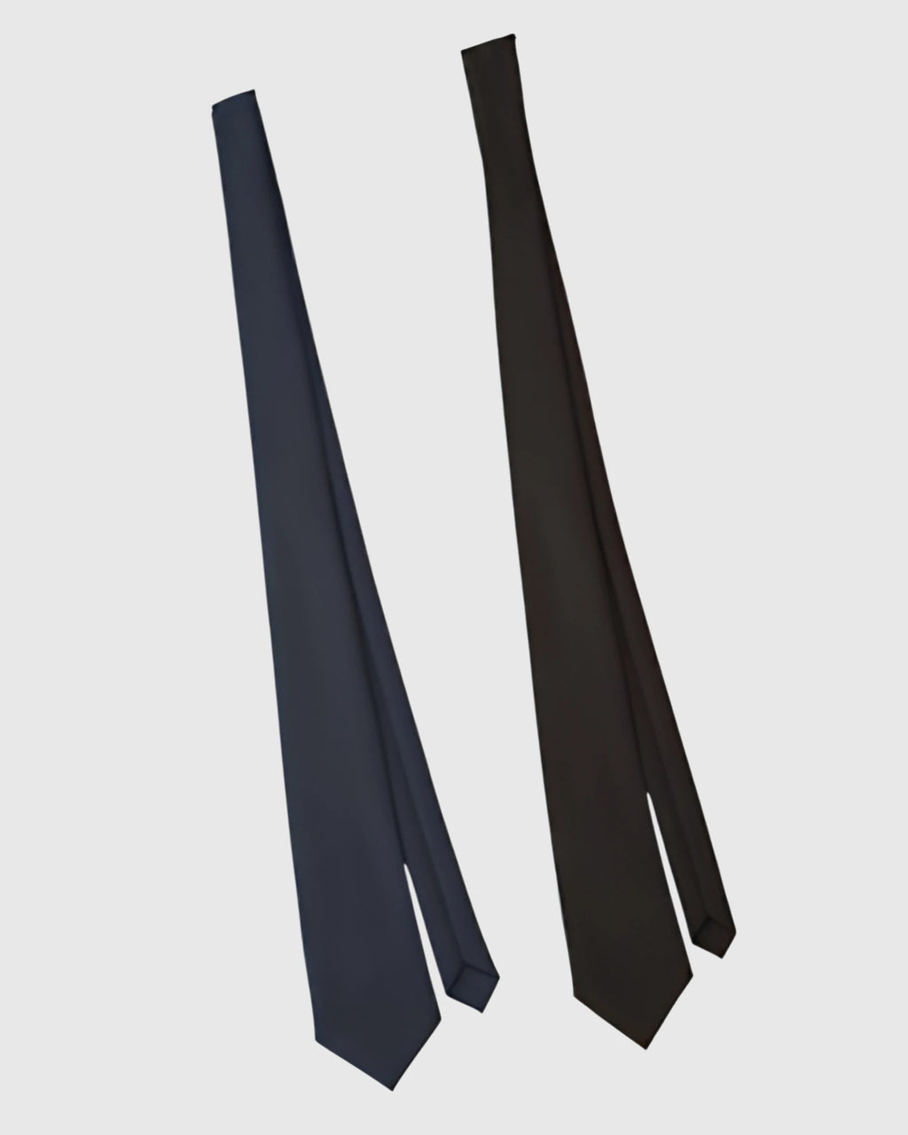 OPUS NT615 Professional Self-Tie Neck Tie.  Two neckties, one in dark navy blue and one in black, displayed vertically side-by-side on a light gray background.