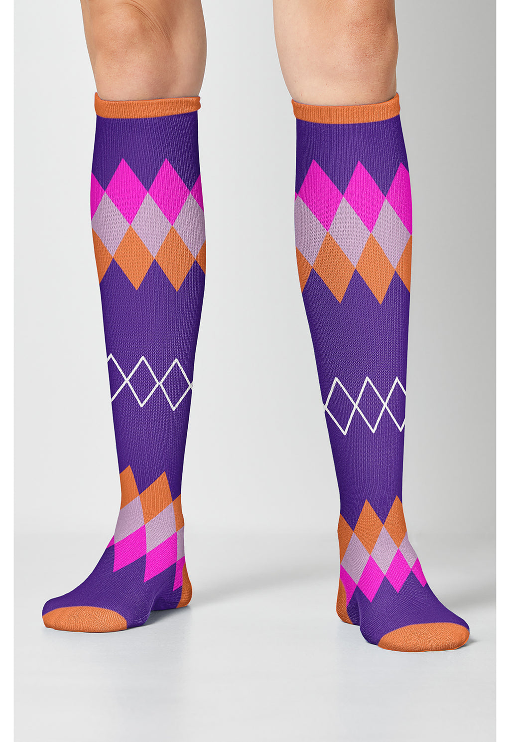 Argyle Brights Compression Socks