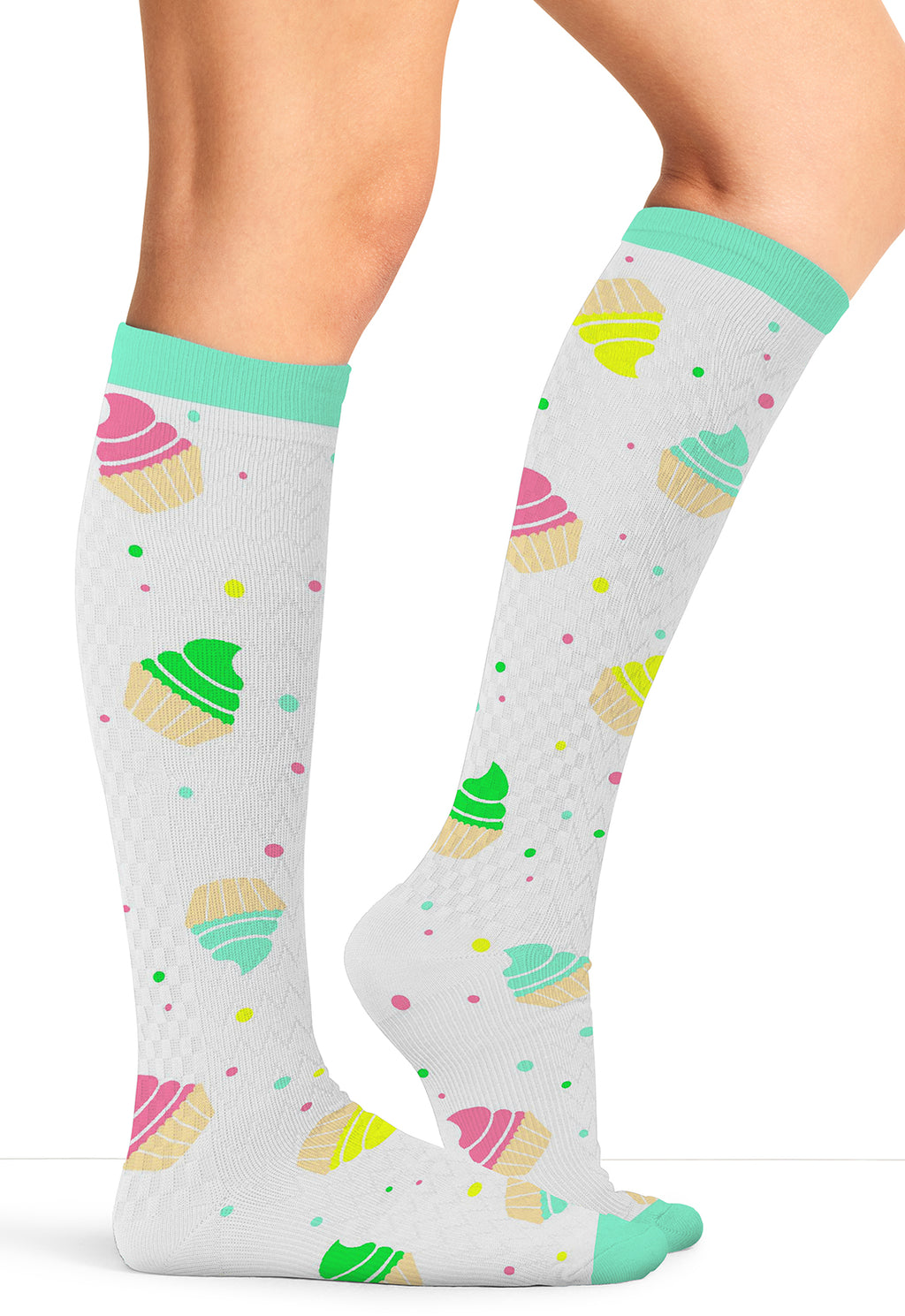 Cupcake Party Compression Socks Women's Compression Socks Cherokee Legwear