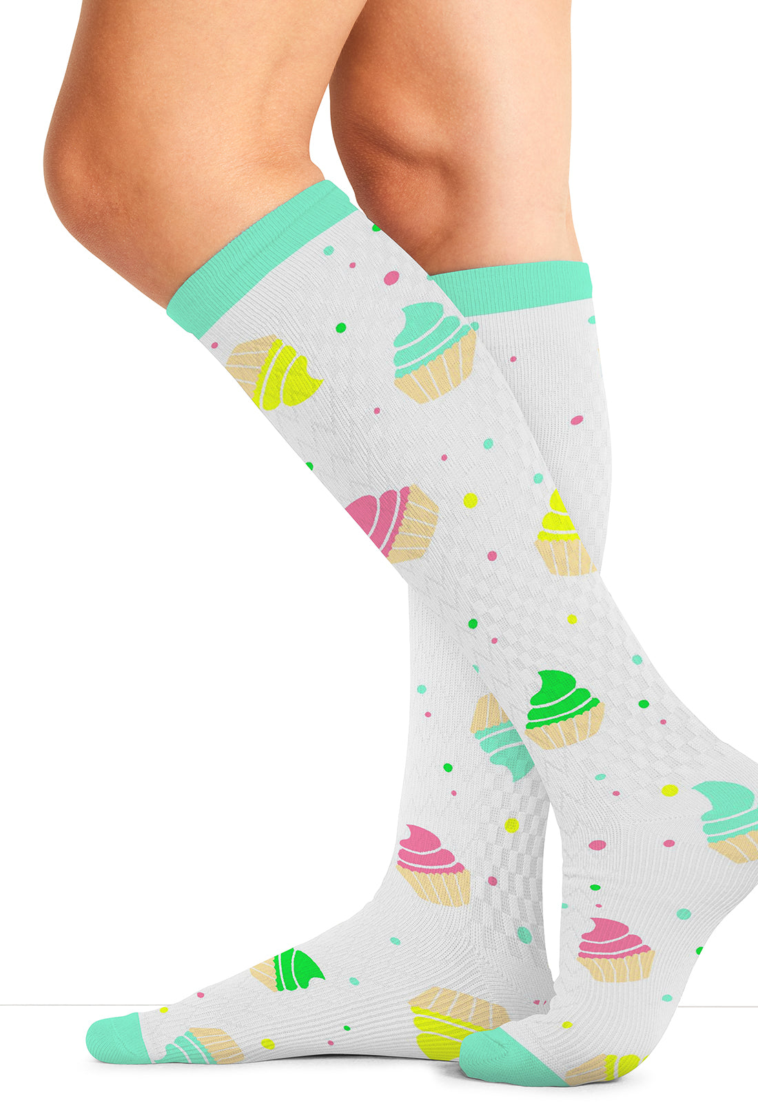 Cupcake Party Compression Socks Women's Compression Socks Cherokee Legwear