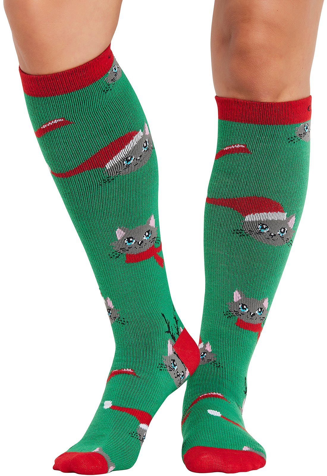 Regular Fit - Compression Socks 10-15mmHg Compression Socks Cherokee Legwear Christmas Cats  