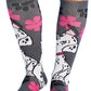 Women's 10-15mmHg Compression Socks Cartoon and Superhero Prints Compression Socks Cherokee Legwear Paws for Puppies  