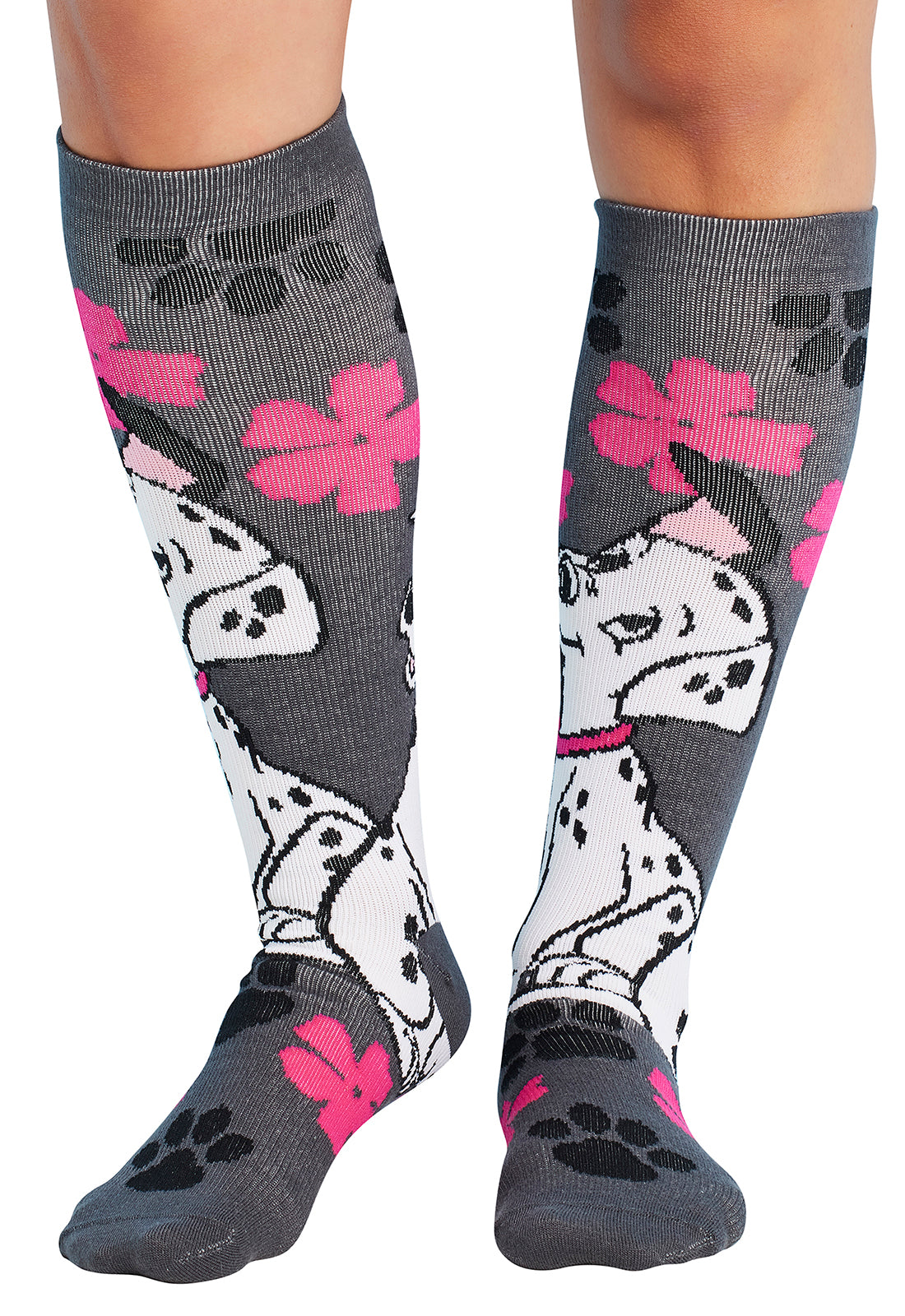 Women's 10-15mmHg Compression Socks Cartoon and Superhero Prints Compression Socks Cherokee Legwear Paws for Puppies  