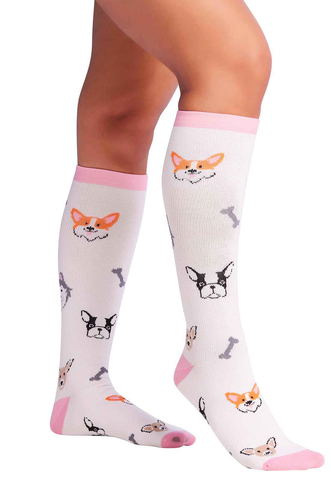 Women's 10-15mmHg Compression Socks Plus Size Compression Socks Cherokee Legwear Dog Love  