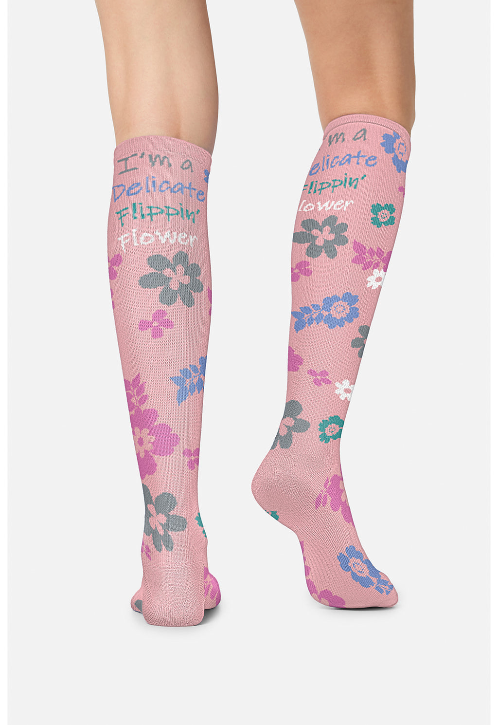 Delicate Flower Compression Socks
