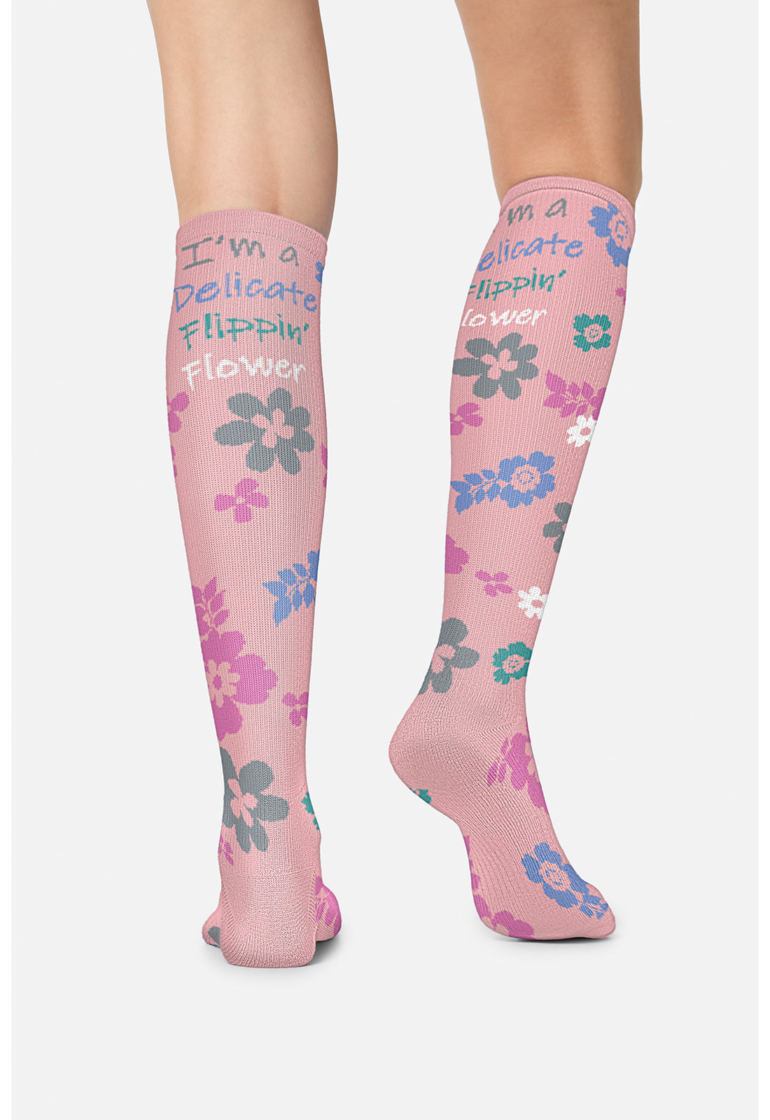 Delicate Flower Compression Socks