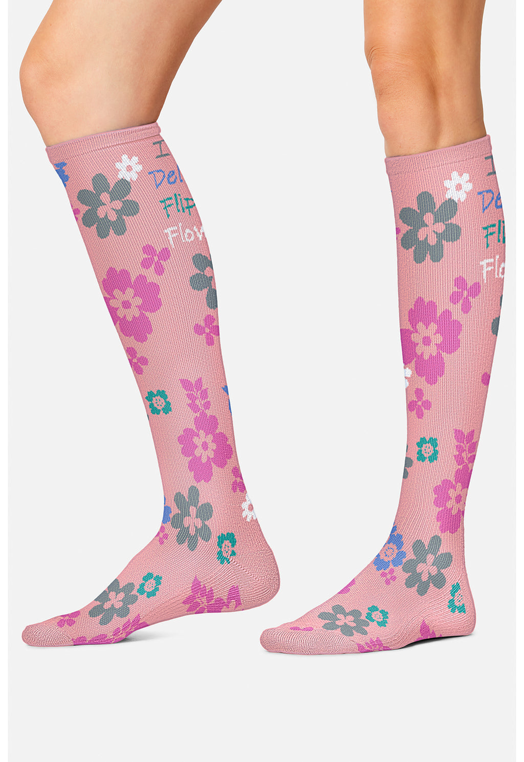 Delicate Flower Compression Socks