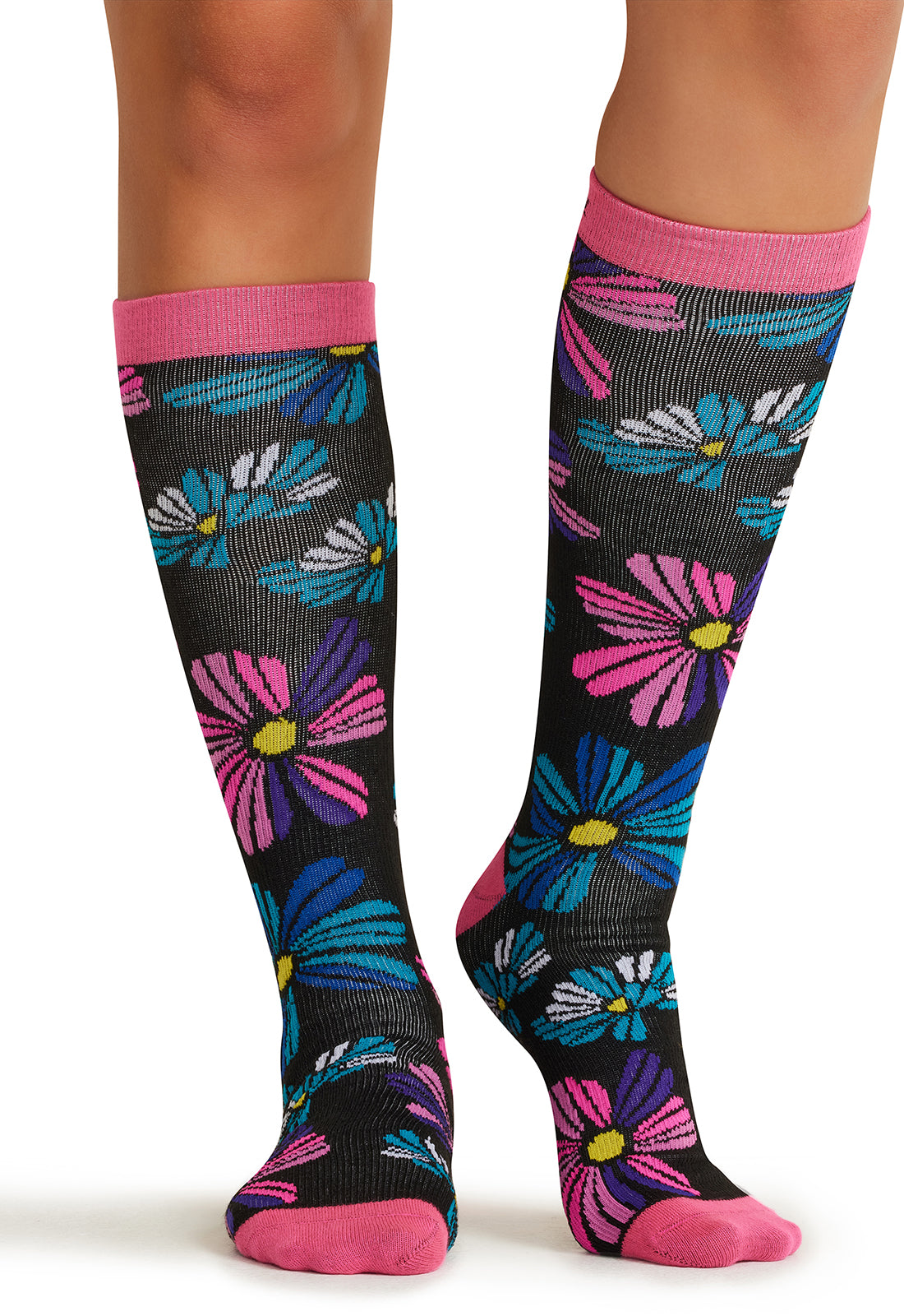 Floral Flashback Compression Socks Women's Compression Socks Cherokee Legwear Regular