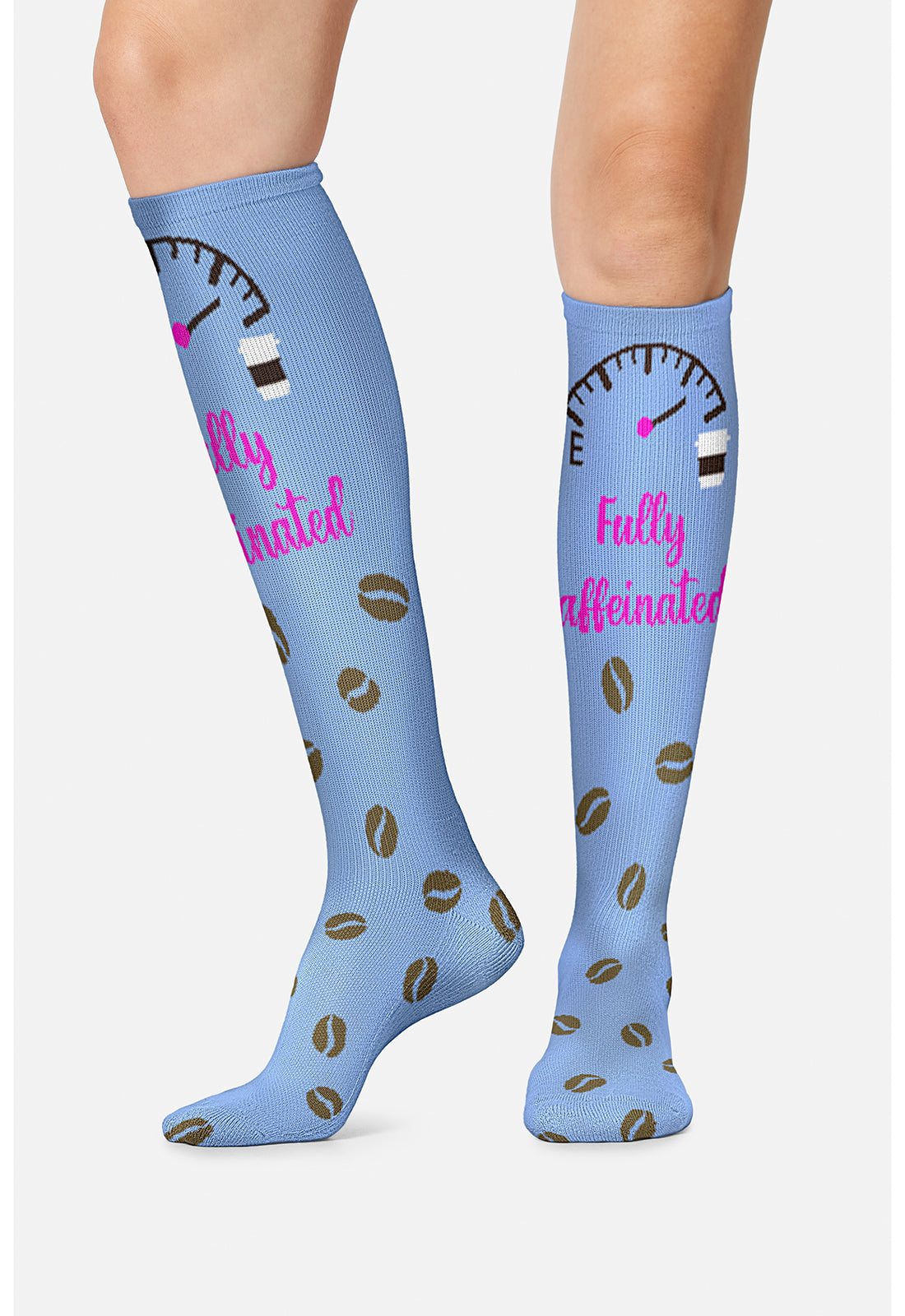 Fully Caffeinated Compression Socks Women's Compression Socks Cherokee Legwear Regular