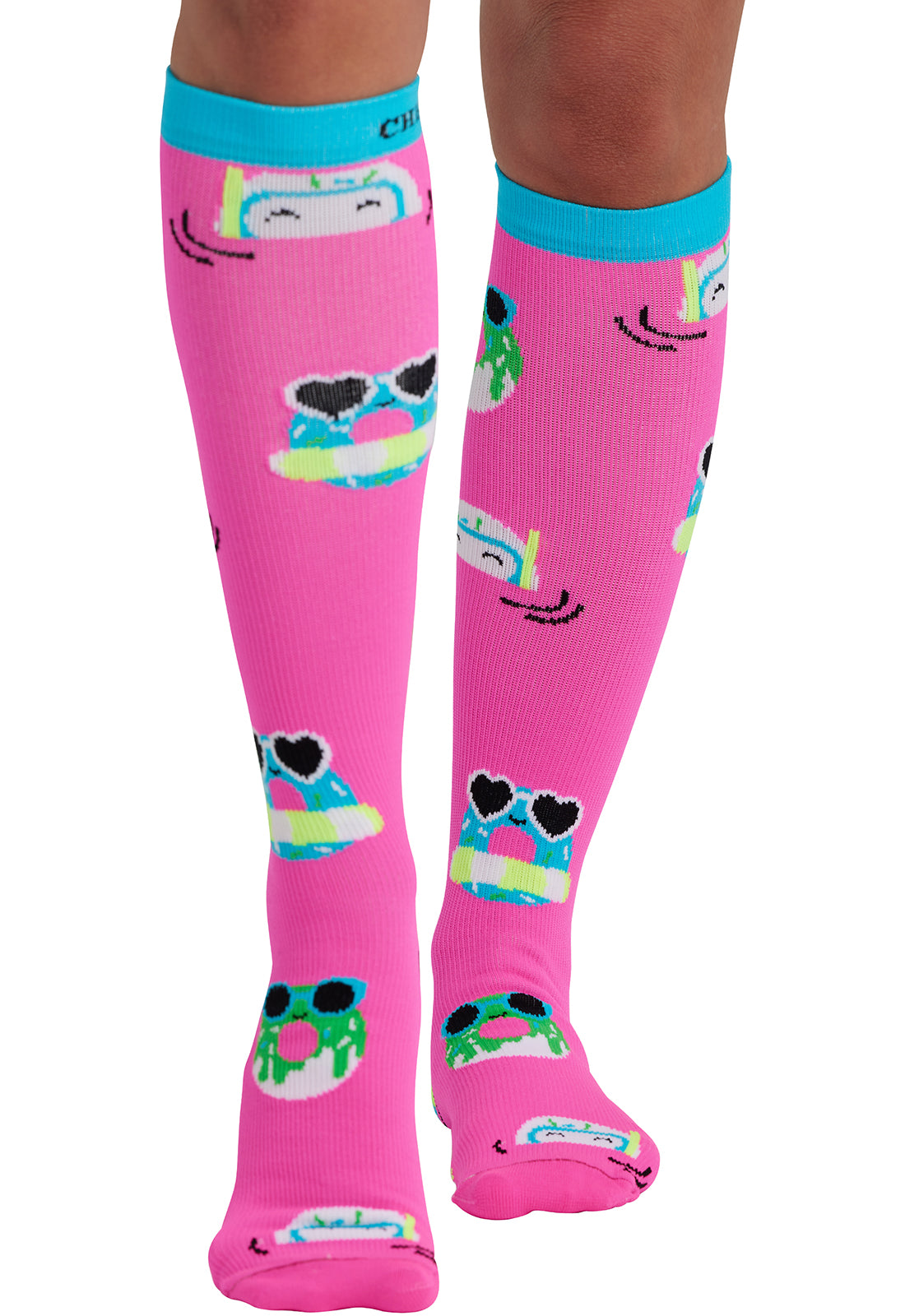 Women's Flamingo Stripe Knee High Socks - Socks n Socks