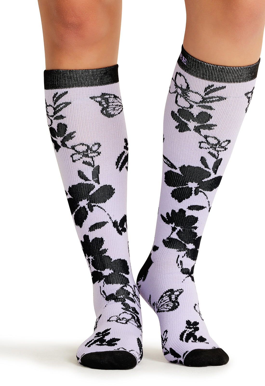 Plus Size Fit | Women's 10-15mmHg Compression Socks Compression Socks Cherokee Legwear Lavender Garden  