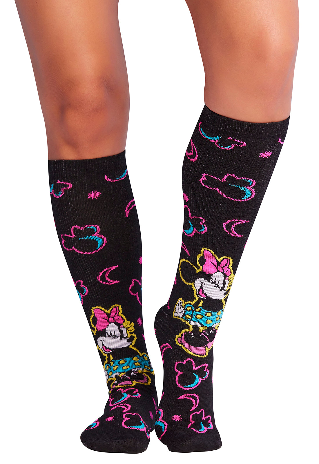 Women's 10-15mmHg Compression Socks Cartoon and Superhero Prints Compression Socks Cherokee Legwear Bright Future  