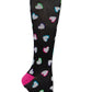 Regular Fit - Compression Socks 10-15mmHg Compression Socks Cherokee Legwear Neon Hearts  