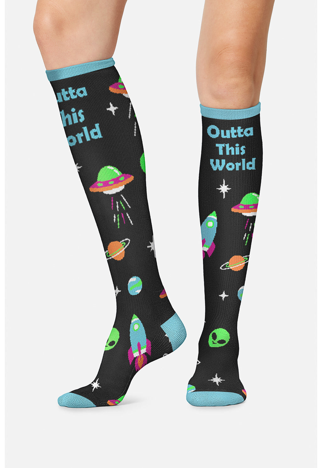 Outta This World Compression Socks Women's Compression Socks Cherokee Legwear