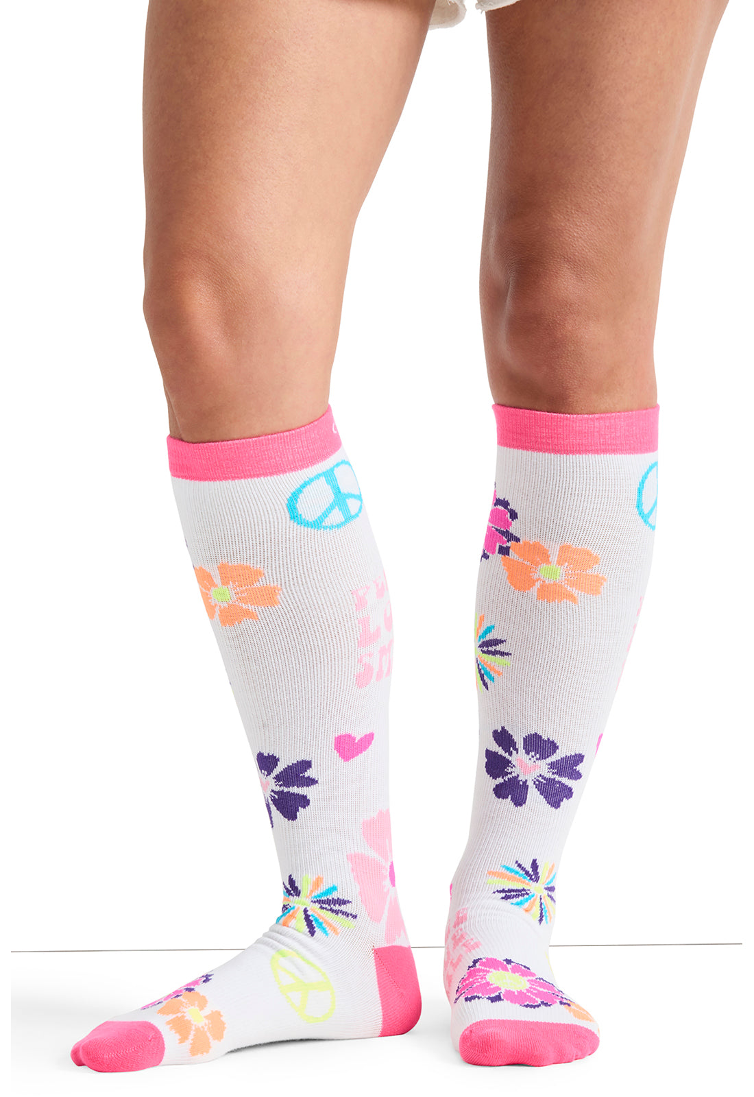 Peace Love Smile Compression Socks