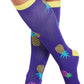 Plus Size Fit | Women's 10-15mmHg Compression Socks Compression Socks Cherokee Legwear Pineapple Toss  