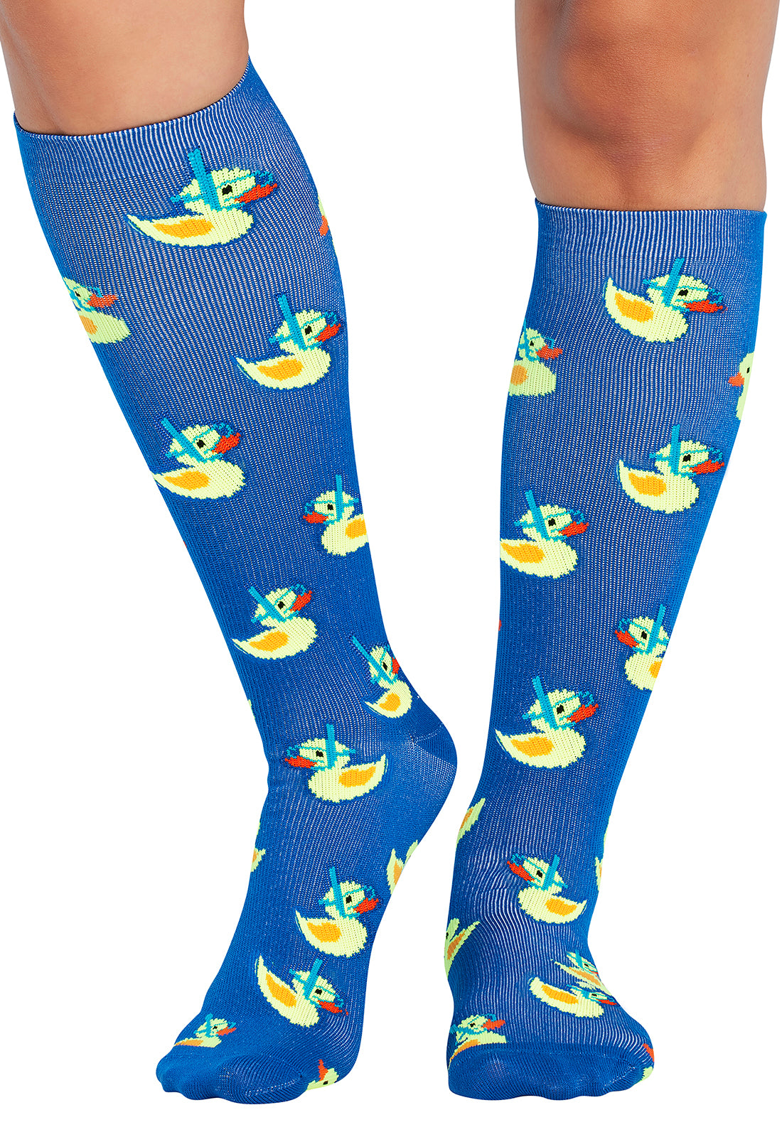 Plus Size Fit | Women's 10-15mmHg Compression Socks Compression Socks Cherokee Legwear Rubber Duckies  