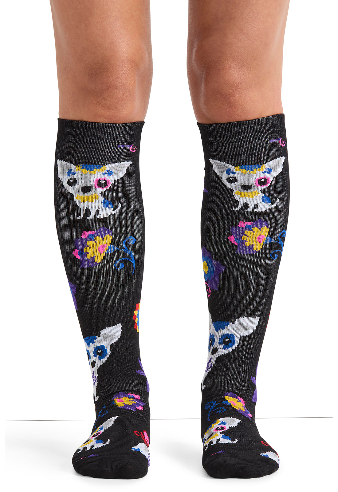 Sugar Skull Pups Compression Socks Women's Compression Socks Cherokee Legwear