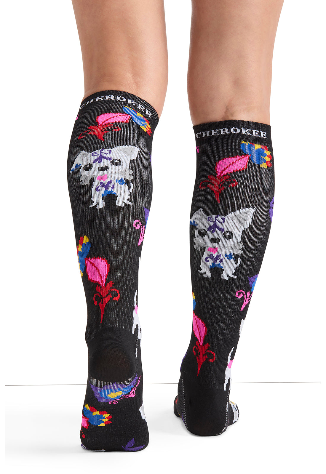 Sugar Skull Pups Compression Socks Women's Compression Socks Cherokee Legwear
