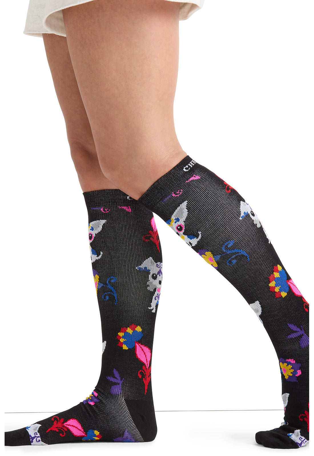 Sugar Skull Pups Compression Socks Women's Compression Socks Cherokee Legwear
