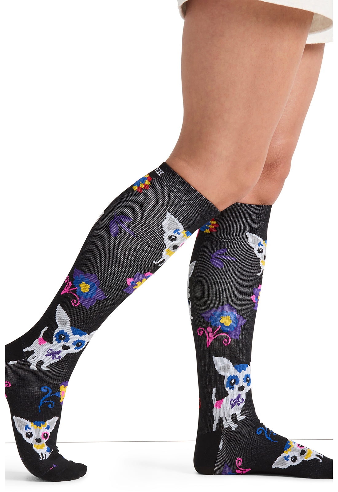 Sugar Skull Pups Compression Socks Women's Compression Socks Cherokee Legwear
