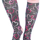 Plus Size Fit | Women's 10-15mmHg Compression Socks Compression Socks Cherokee Legwear Sketch Hearts  