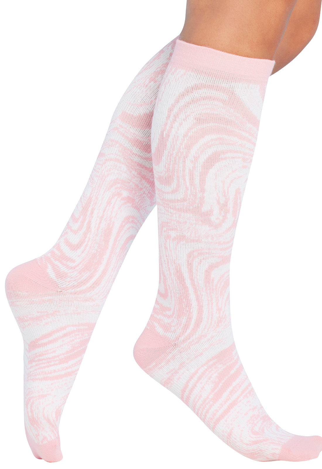 Women's 10-15mmHg Compression Socks Plus Size Compression Socks Cherokee Legwear Tonal Waves  