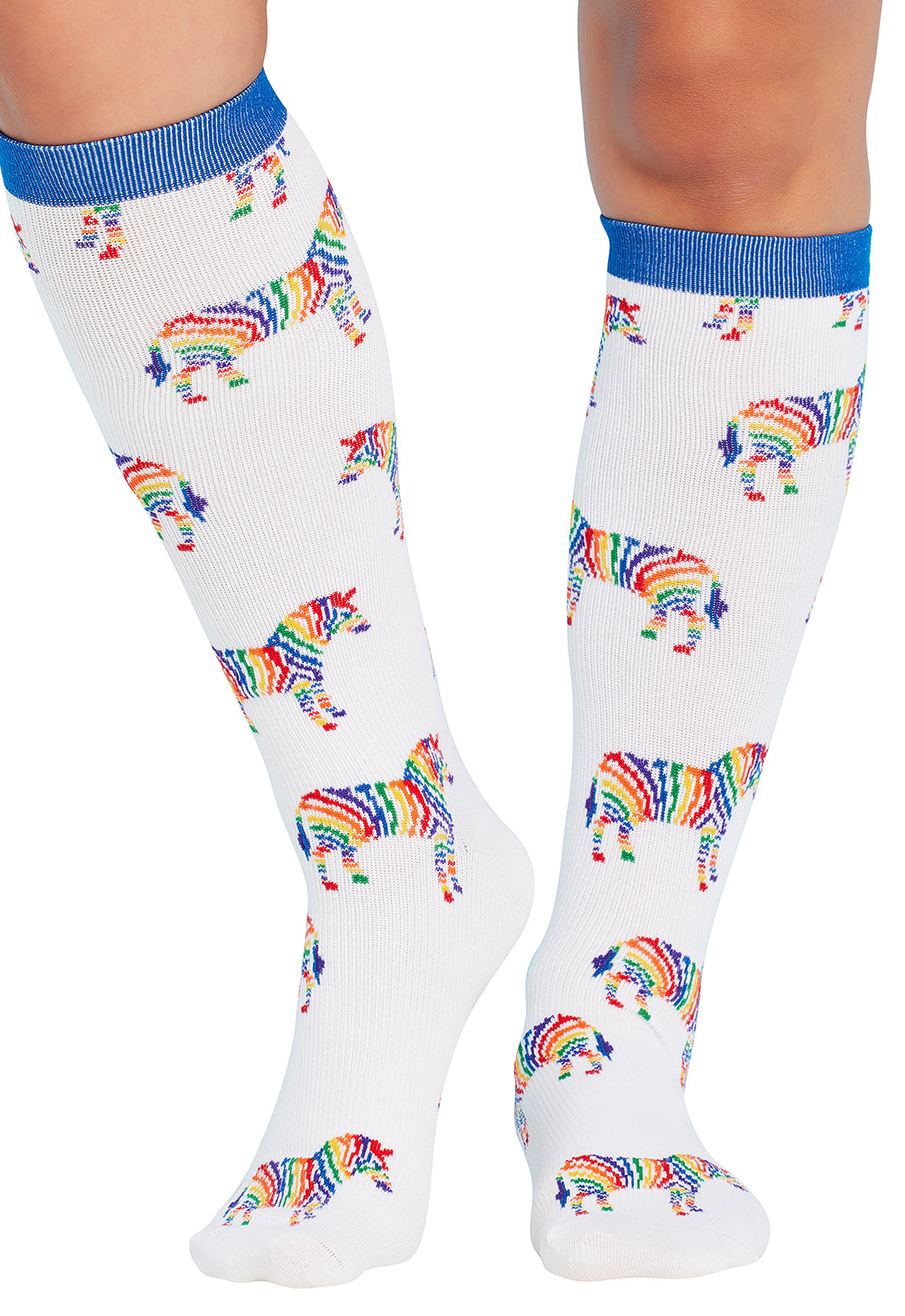 Regular Fit - Compression Socks 10-15mmHg Compression Socks Cherokee Legwear Zebra Stripes  