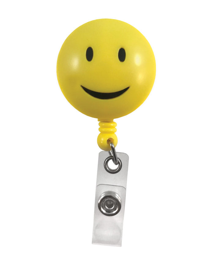 Smiley Face – Retractable ID Badge Holder Retractable Badge Reel Prestige Medical