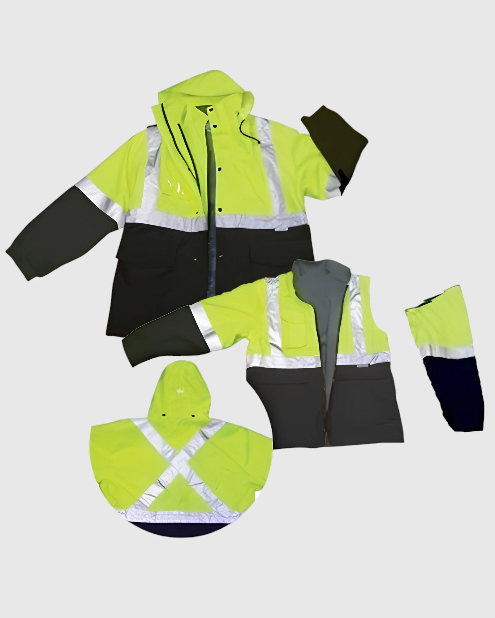 SJ31 3-in-1 Reversible Safety Rain Jacket