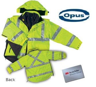 Six-in-One 4 Seasons Reversible/Rain Safety Jacket High Visibility Jacket OPUS XS