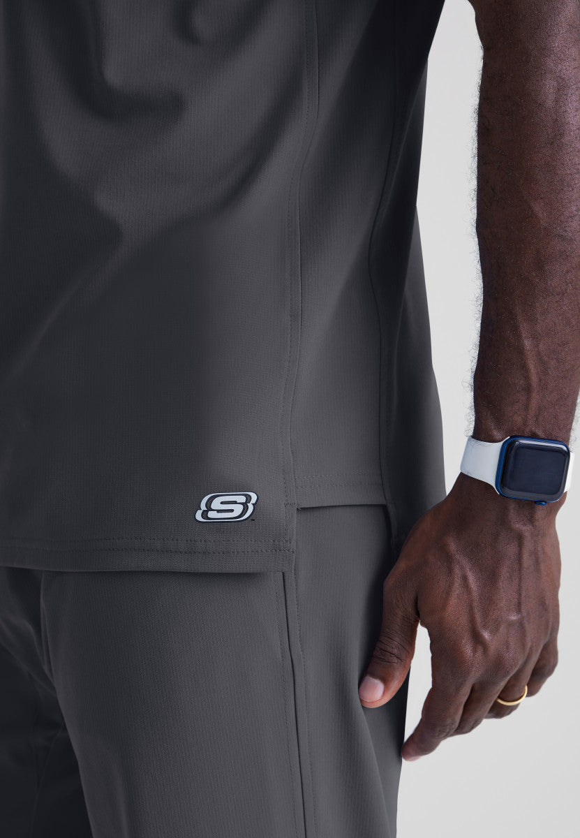 Structure 1-Pocket V-Neck Scrub Top Men's Scrub Top Skechers by Barco