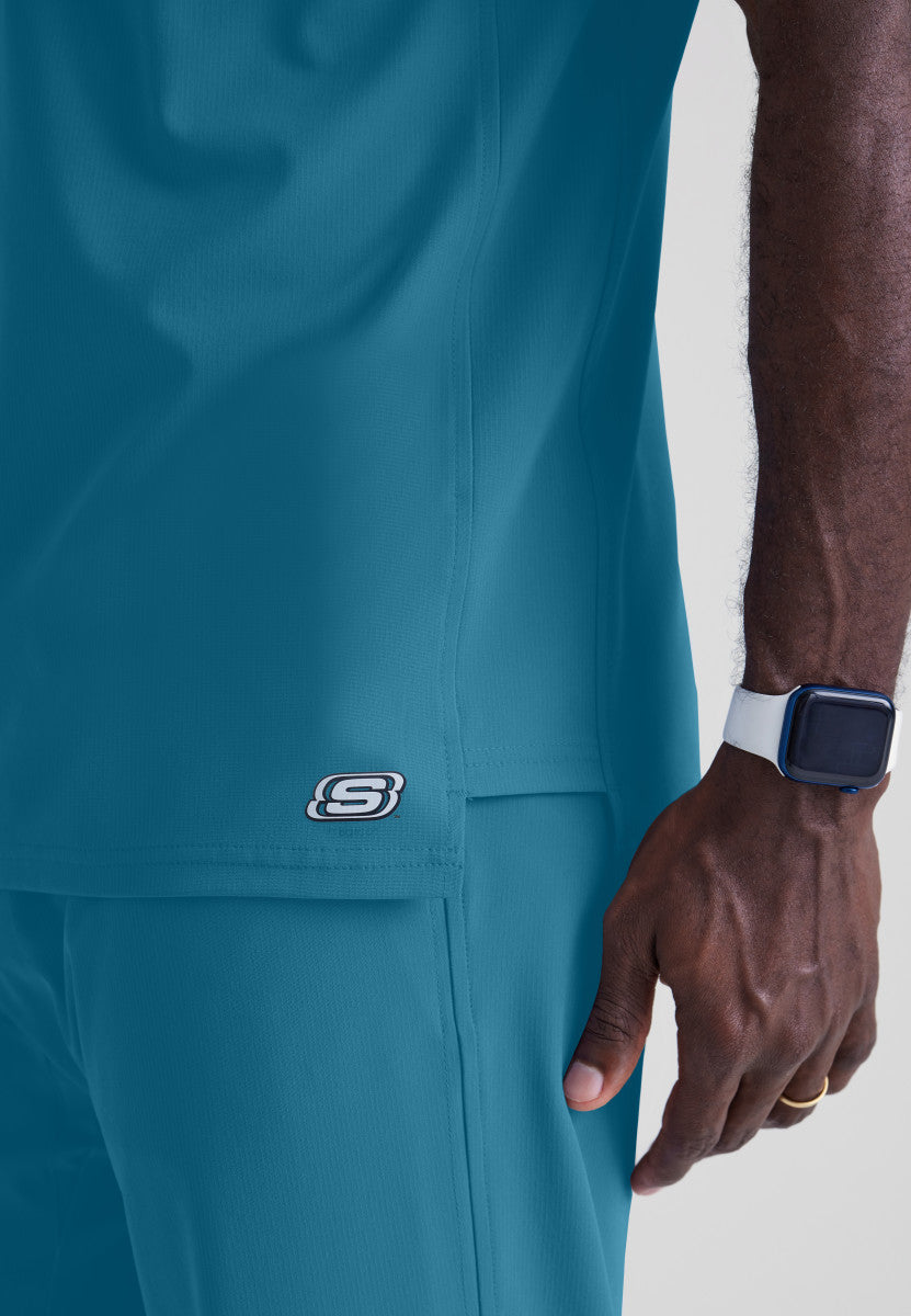 Structure 1-Pocket V-Neck Scrub Top Men's Scrub Top Skechers by Barco