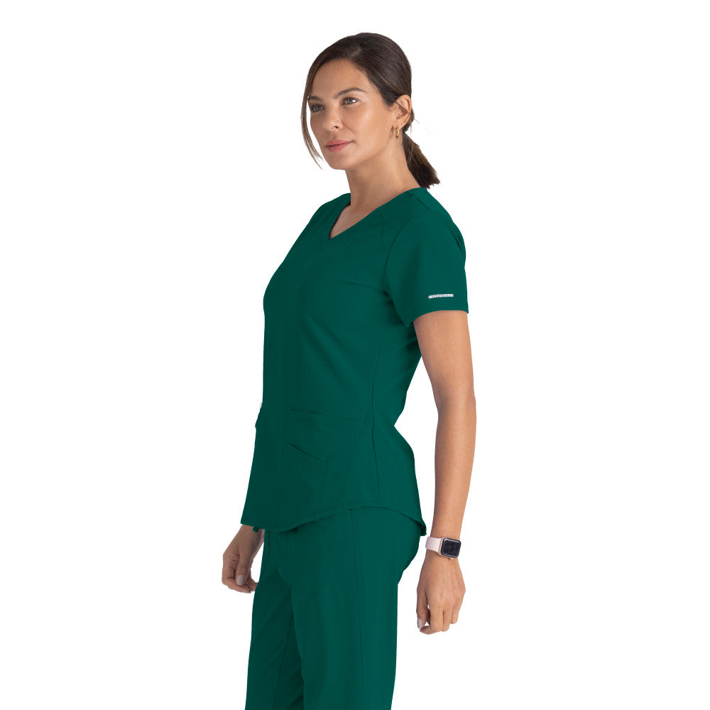 Nipissing University Nursing | Breeze Scrub Top | First Year Students Women's Scrub Top Skechers Hunter Green XXS 