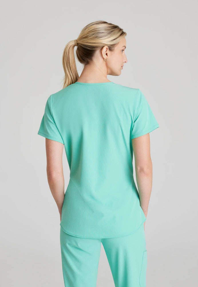 Skechers | Breeze 3-Pocket Curved V-Neck Scrub Top Women's Scrub Top Skechers   