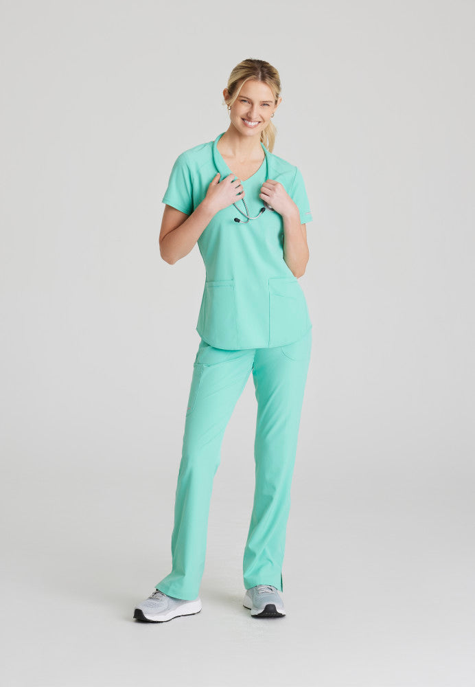 Skechers | Breeze 3-Pocket Curved V-Neck Scrub Top Women's Scrub Top Skechers   