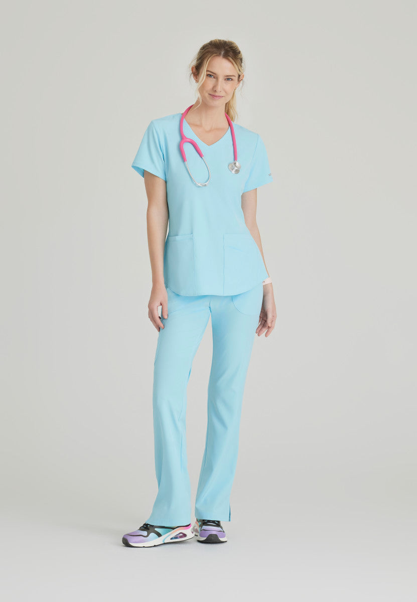 Breeze 3-Pocket Curved V-Neck Scrub Top Women's Scrub Top Skechers by Barco