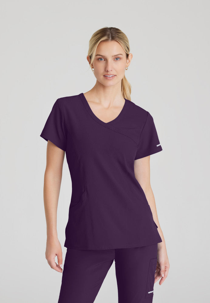 Skechers | Reliance 3-Pocket Crossover V-Neck Scrub Top Women's Scrub Top Skechers Eggplant XXS 