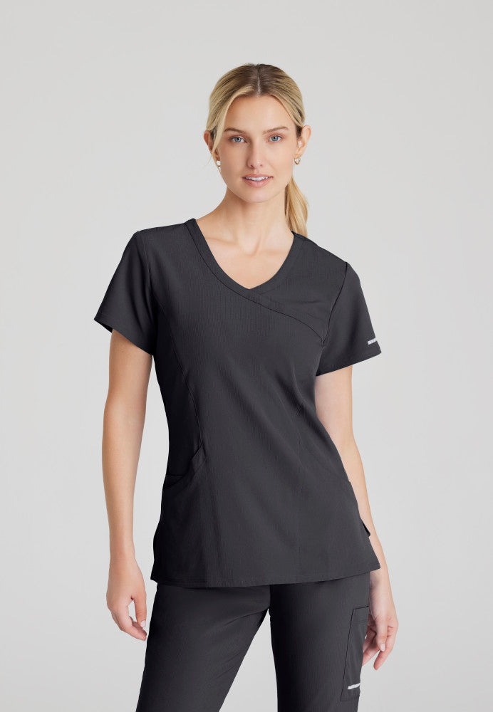 Skechers | Reliance 3-Pocket Crossover V-Neck Scrub Top Women's Scrub Top Skechers Pewter XXS 