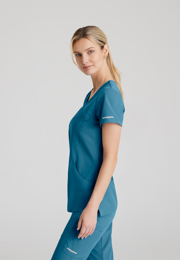 Skechers | Reliance 3-Pocket Crossover V-Neck Scrub Top Women's Scrub Top Skechers   