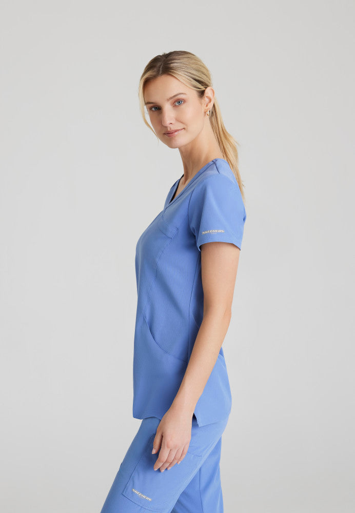 Skechers | Reliance 3-Pocket Crossover V-Neck Scrub Top Women's Scrub Top Skechers   