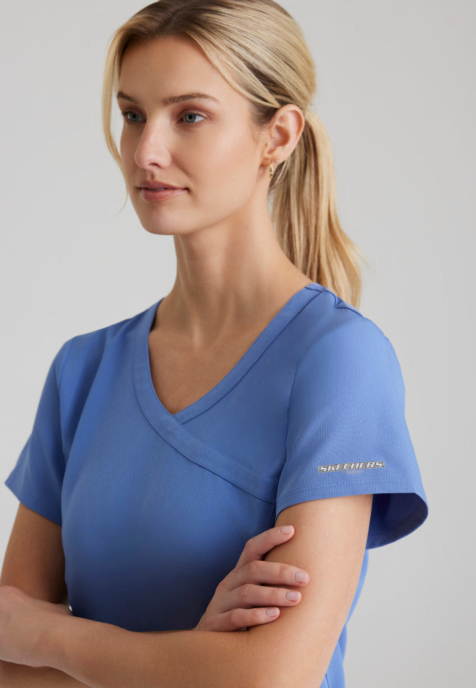 Skechers | Reliance 3-Pocket Crossover V-Neck Scrub Top Women's Scrub Top Skechers   