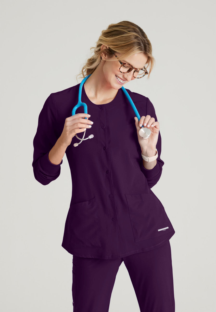 Stability Snap-Front Scrub Jacket