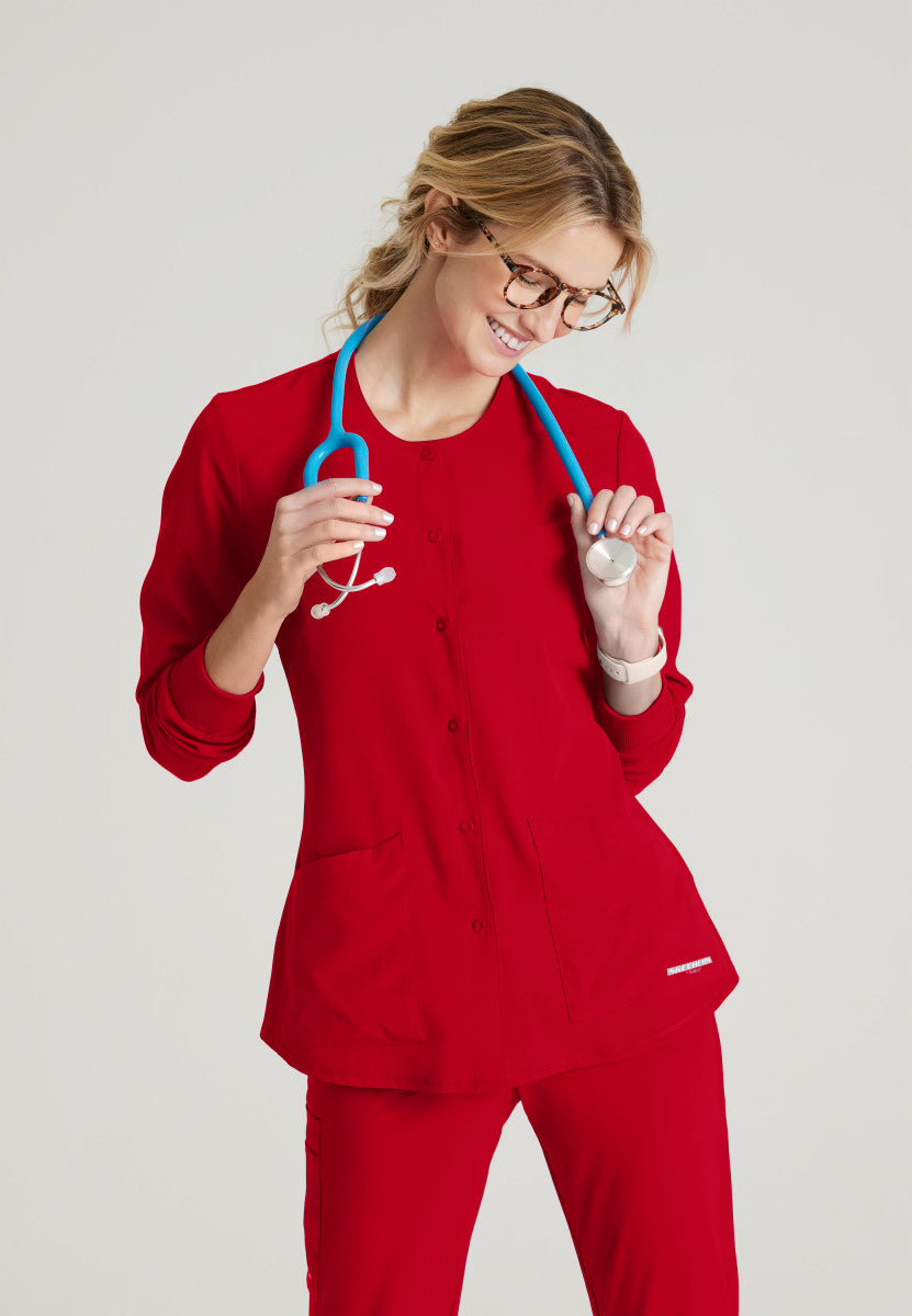 Stability Snap-Front Scrub Jacket