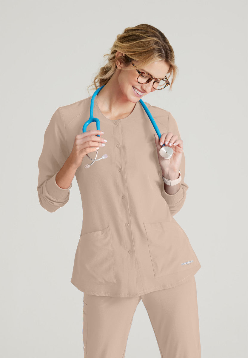Stability Snap-Front Scrub Jacket