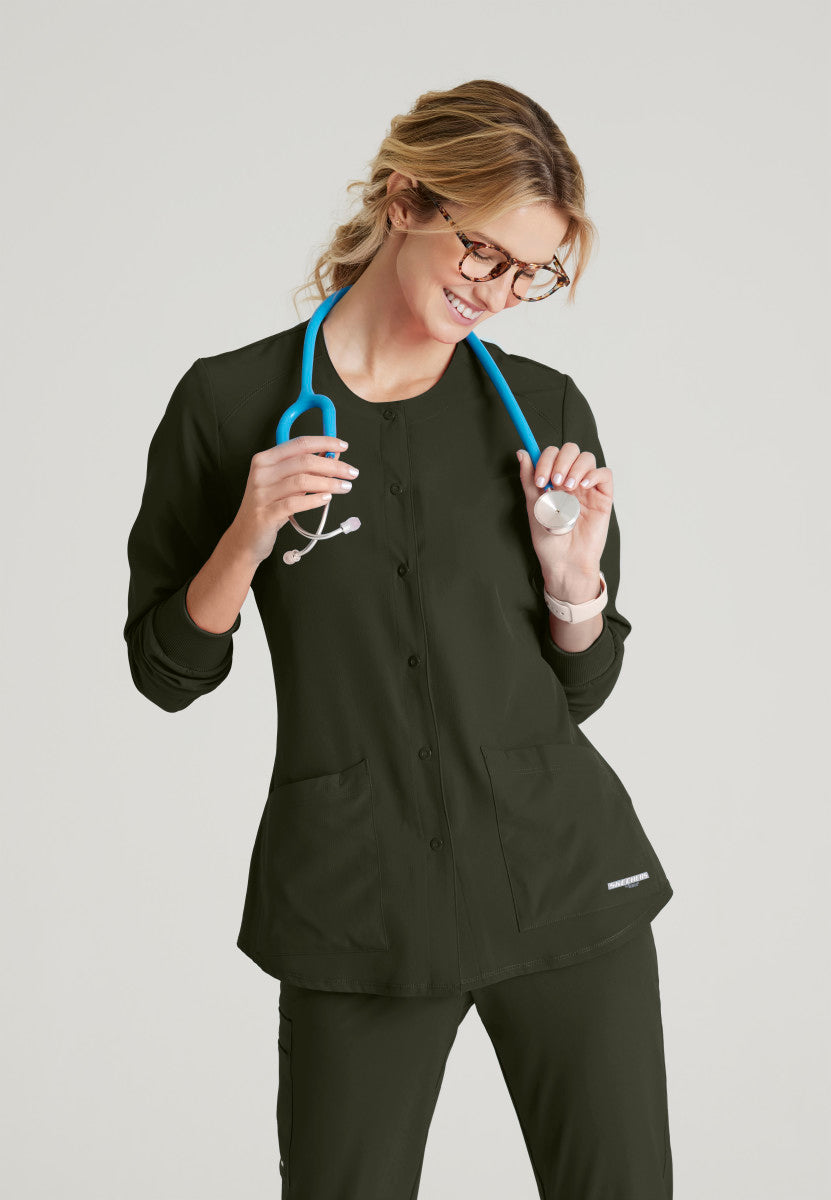 Stability Snap-Front Scrub Jacket