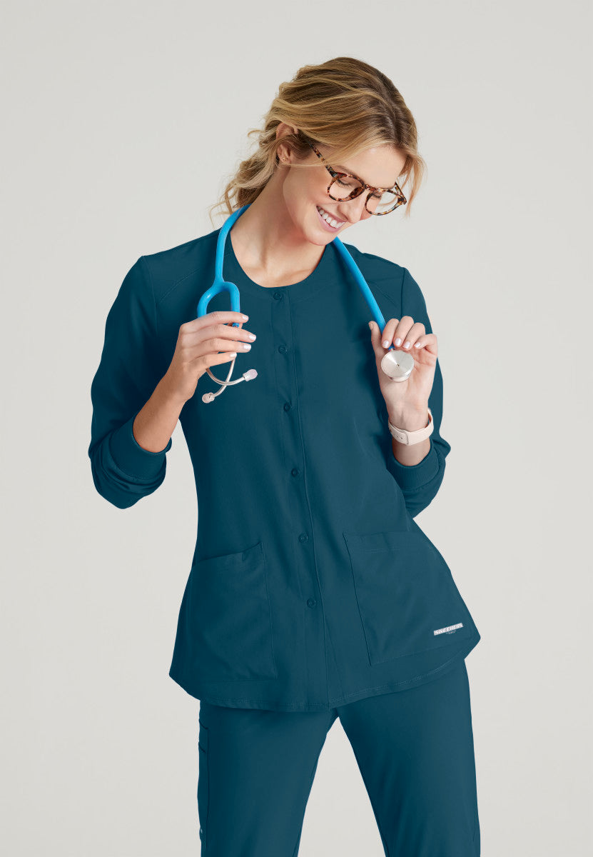 Stability Snap-Front Scrub Jacket